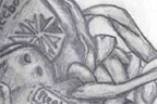 <em>Shoes</em><br>Aug 2004<br>8.5"x 11"<br><br>I was about to throw away my shoes because they were cracked and really worn down. But after looking at them again, I thought that they'd be really cool to draw. Like a lot of the graphite drawings I've done, this one has faded as well.<br><br><br><br>Click <a href='http://www.andrew.cmu.edu/user/aczhang/traditional/shoes.jpg' target='_blank'>here</a> to go directly to the image (best quality).