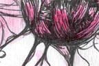 <em>We are but puppets</em><br>Dec 2006<br>9"x 6"<br><br>A bit surreal, I had been toying with the idea of a silhouette city for a while so I drew a bit of an abstracted one. The sun being a ball of string was a bit spontaneous but it really makes the title work out nicely. I loved the touch of watercolor at the end of this, especially the purple/yellow gradient on the bottom.<br><br><br><br>Click <a href='http://www.andrew.cmu.edu/user/aczhang/traditional/sunstring.jpg' target='_blank'>here</a> to go directly to the image (best quality).