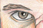 <em>The Artist</em><br>Nov 2006<br>15"x 16" <br><br>Modeled by the amazing Gary Hammell. This drawing took just about forever to finish (curse colored pencils!!!) and although there are some awkward moments (such as the hair), I'm pretty satisfied with the result. I titled it 'The Artist' because it's supposed to represent the imagination and thoughts that go on in an artist's head.<br><br><br><br>Click <a href='http://www.andrew.cmu.edu/user/aczhang/traditional/theartist.jpg' target='_blank'>here</a> to go directly to the image (best quality).